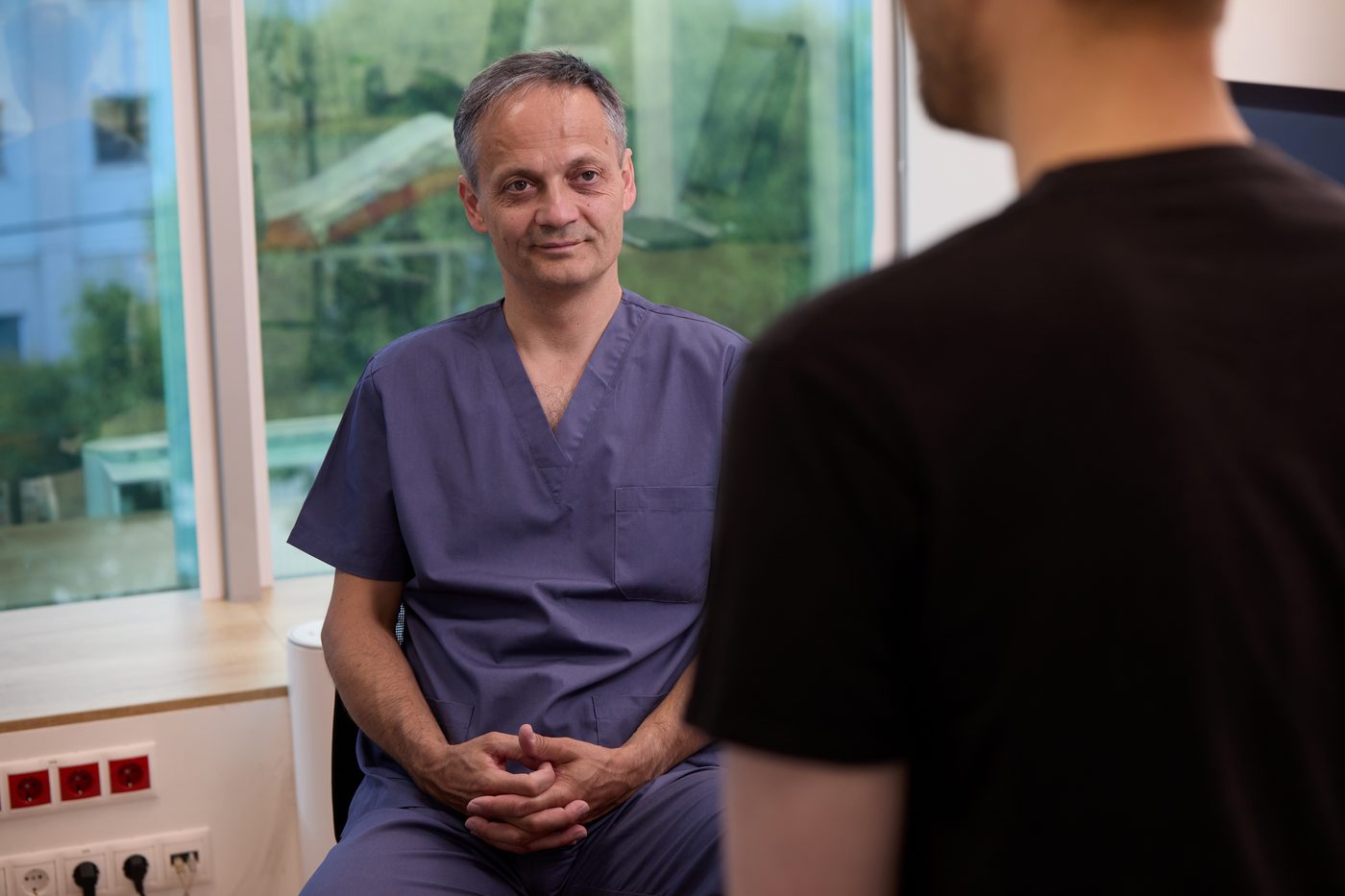 In conversation with a patient